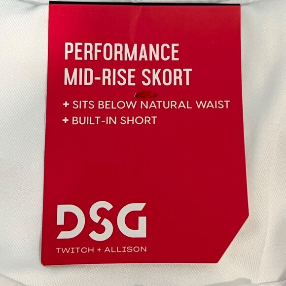 DSG Women's Performance‎ Skort Size Large White Mid Rise - Picture 5 of 9